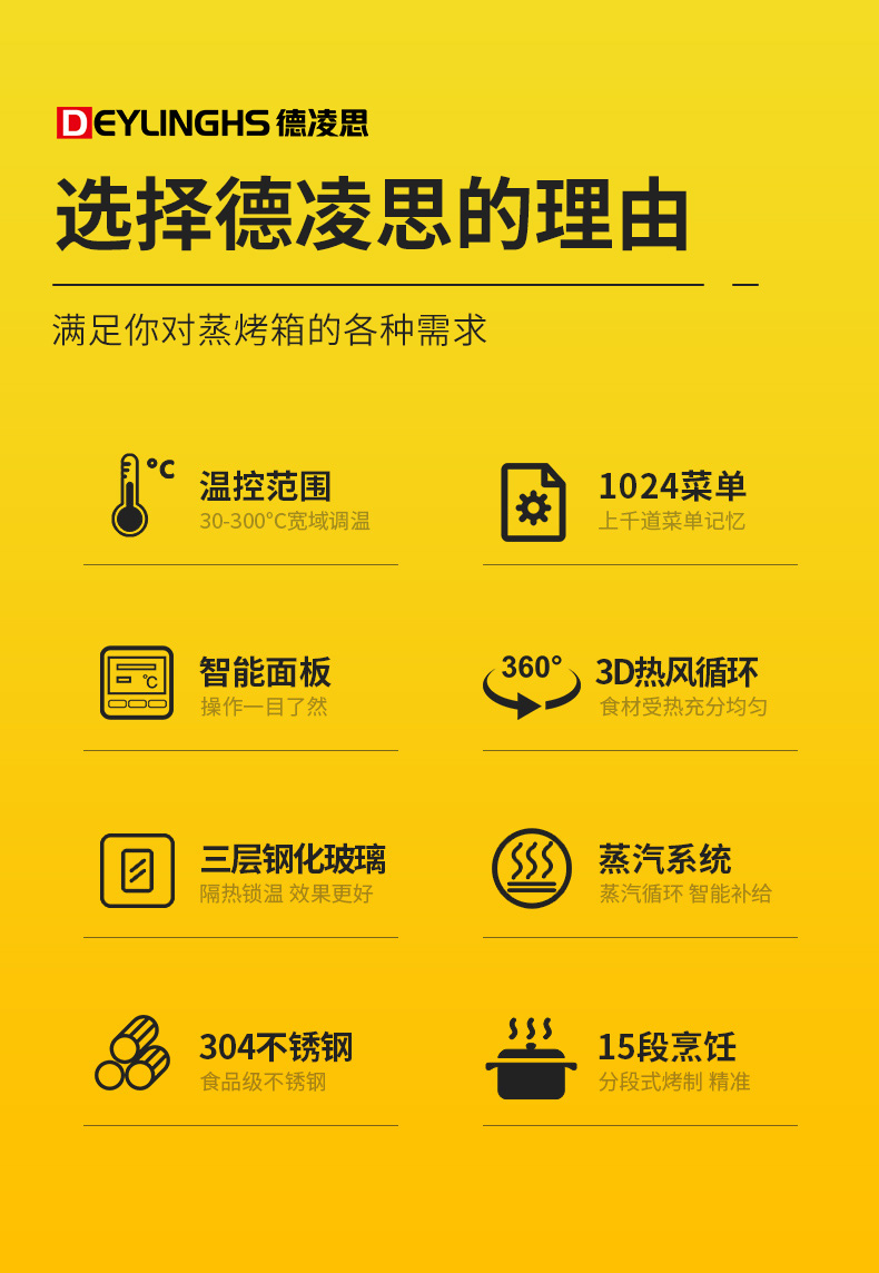 德凌思多功能蒸烤箱多功能介绍
