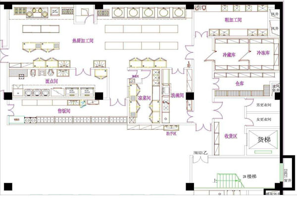 八吉星商用厨房工程设计图 八吉星商用厨房工程设计图