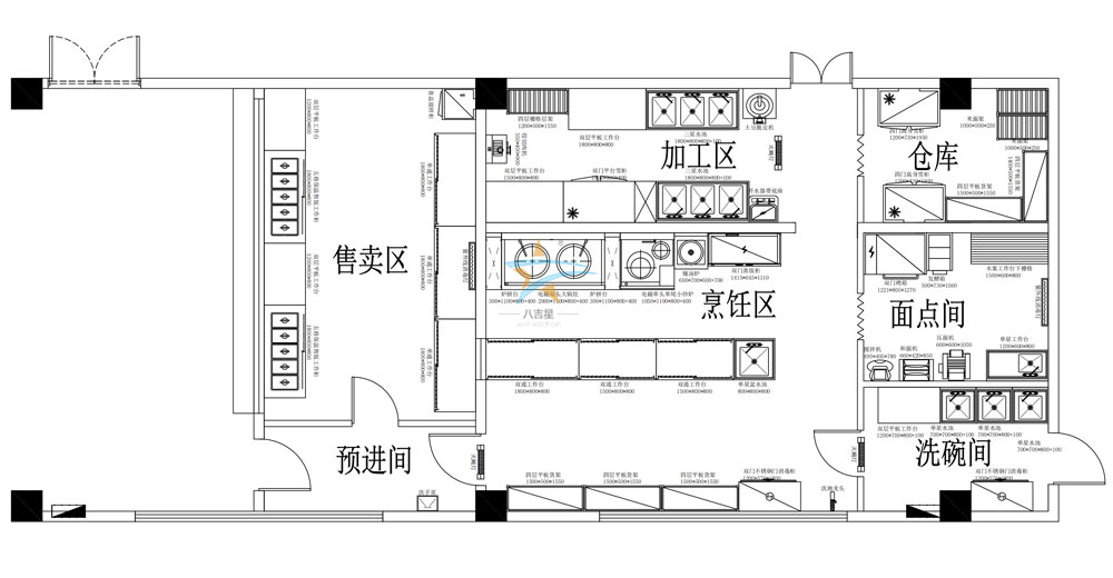 见炬科技员工食堂厨房工程设计图