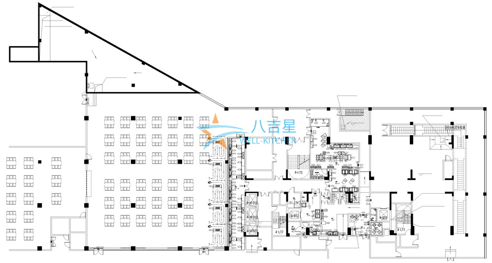 京广协同创新中心负一层厨房工程设计图