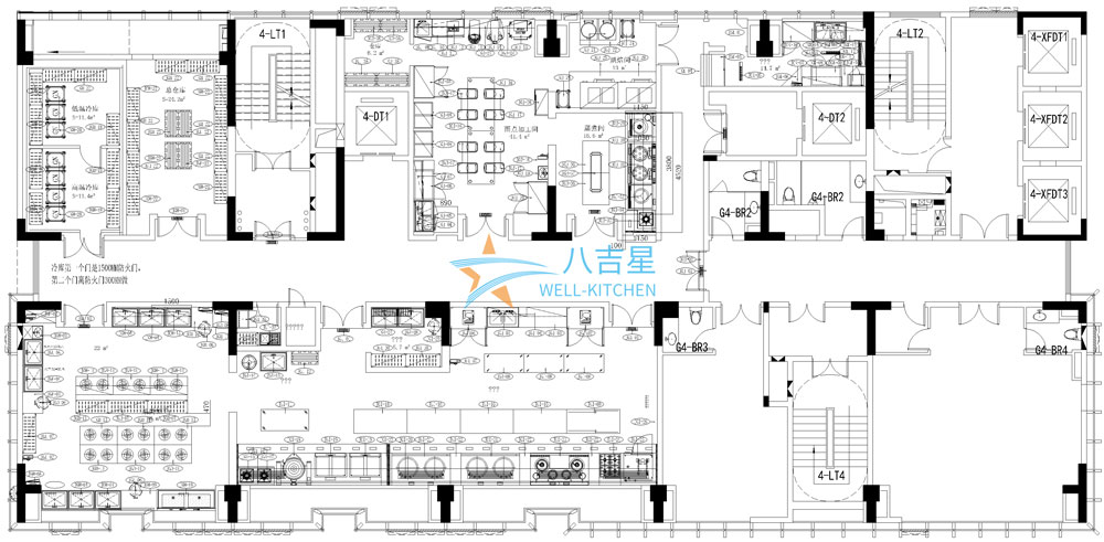 京广协同创新中心二层厨房工程设计图