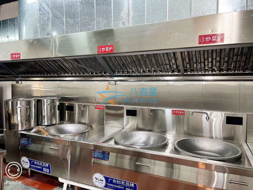 黄江工厂员工食堂厨房烹饪区